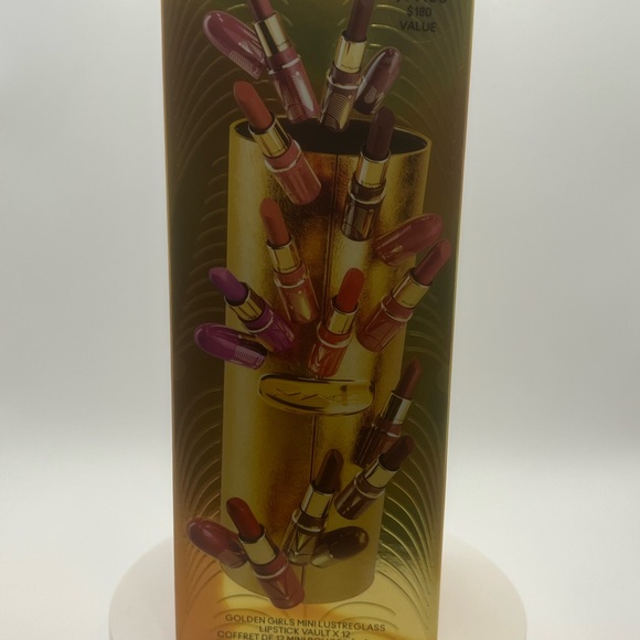 MAC limited edition Golden girls 12 Mini Lipstick Set Lustreglass NEW Authentic - Picture 7 of 14